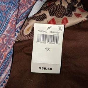 Woman's brand new lucky brand shirt sleeve shirt